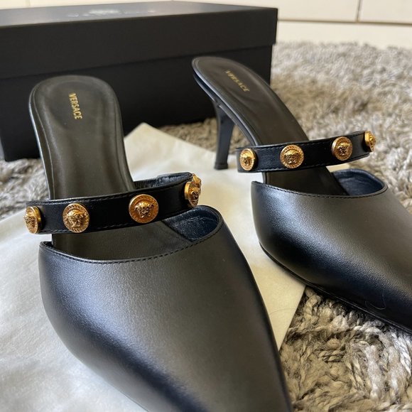 Versace Medusa Mule Heels - Size 39 EU - Picture 2 of 7